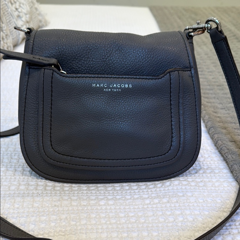 Marc Jacobs Charcoal Leather Crossbody Bag